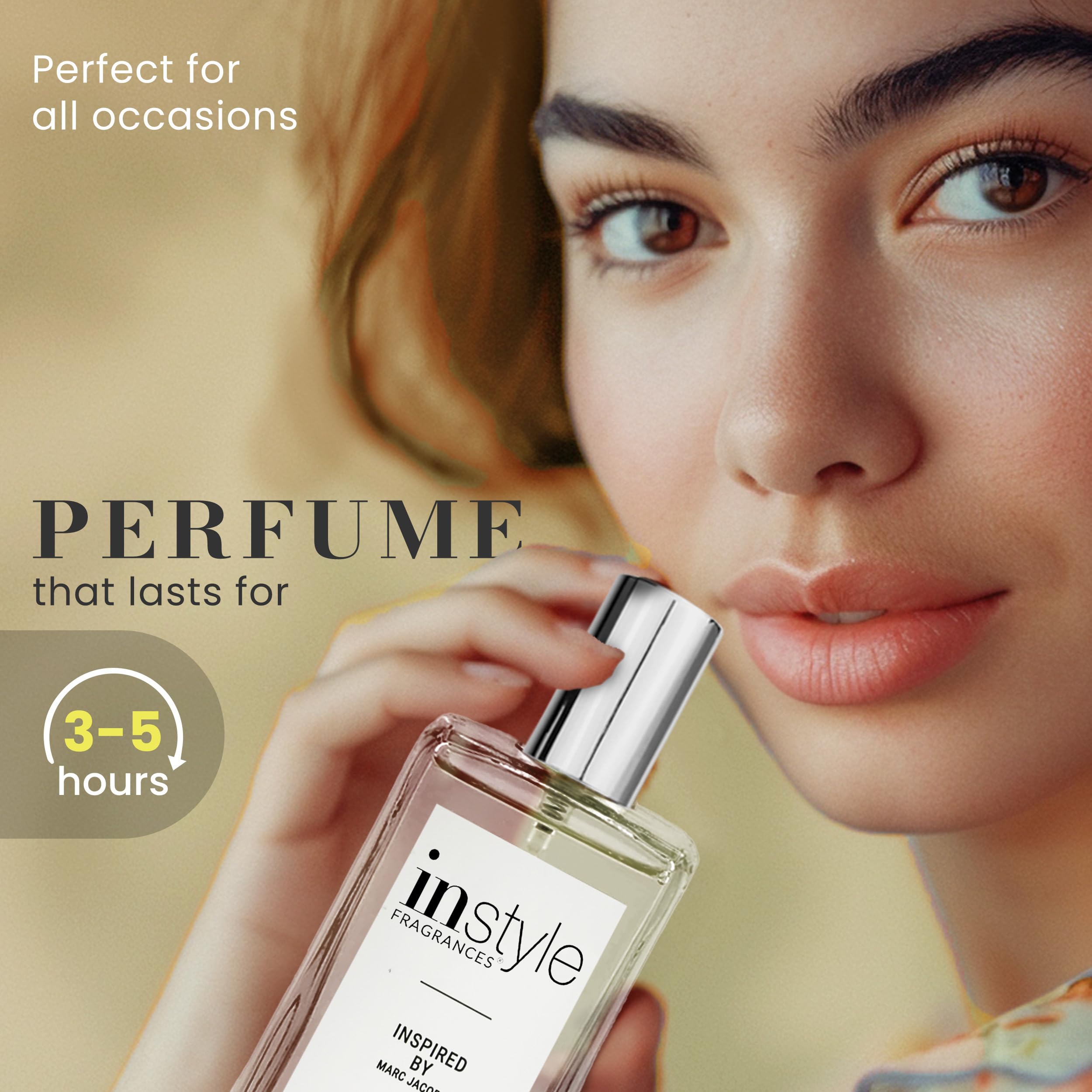 InStyle Fragrances Daisy-inspired EDT cap detail with luxury finish