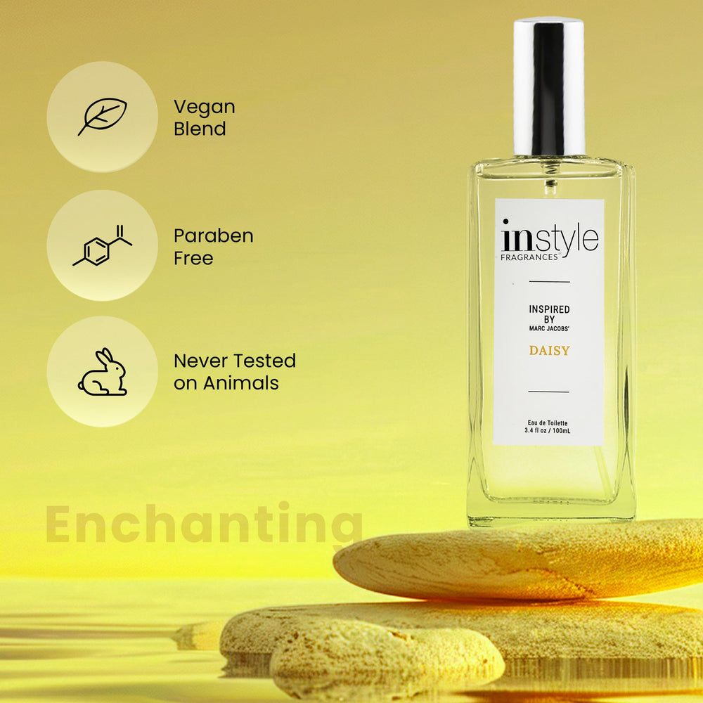 InStyle Fragrances Daisy-inspired EDT packaging box, ready for gifting