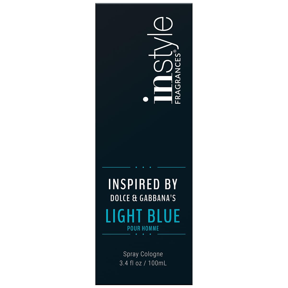 Instyle Fragrances bottle inspired by Light Blue Pour Homme, front view for daily wear