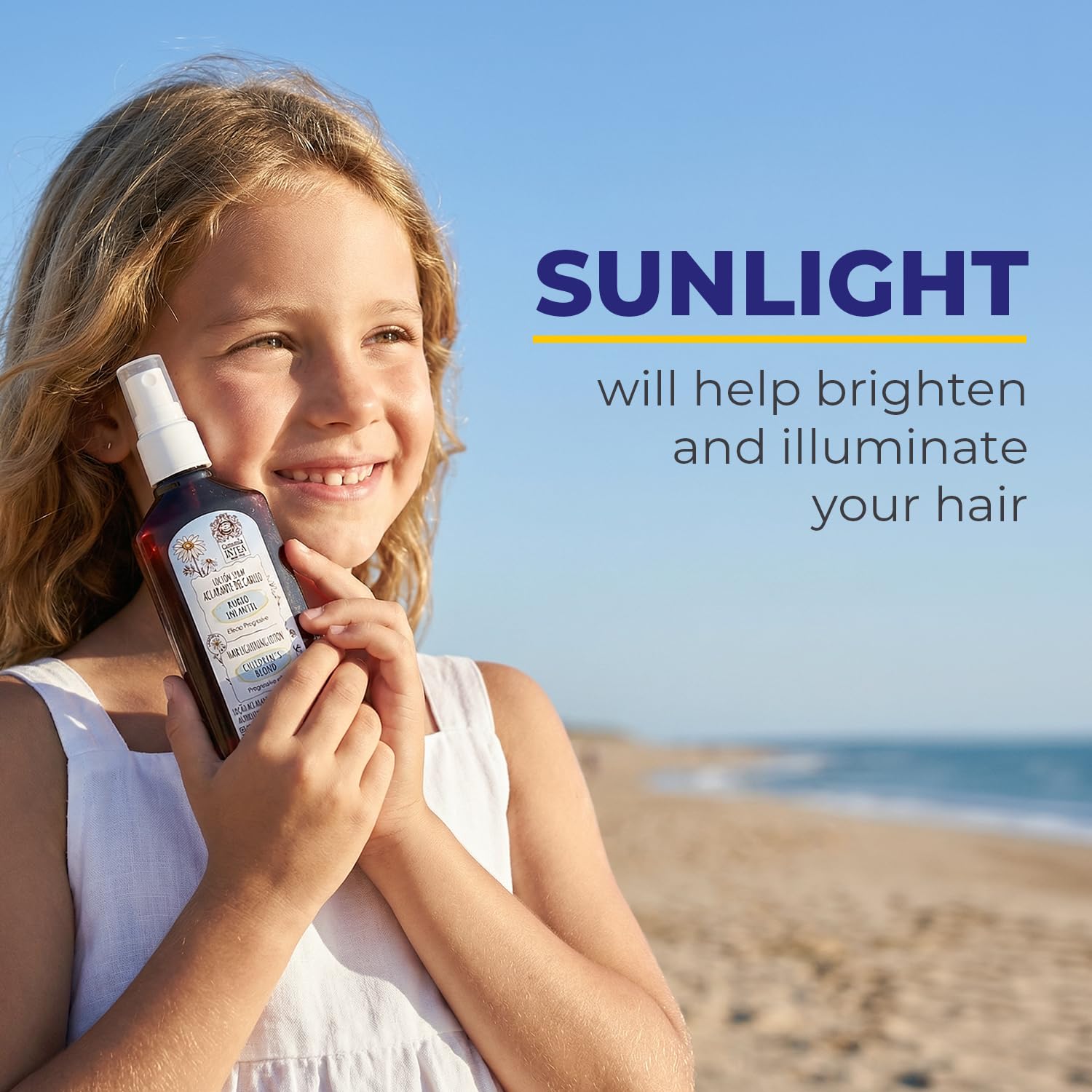 Applying after shampoo to lighten the chosen area on the hair.