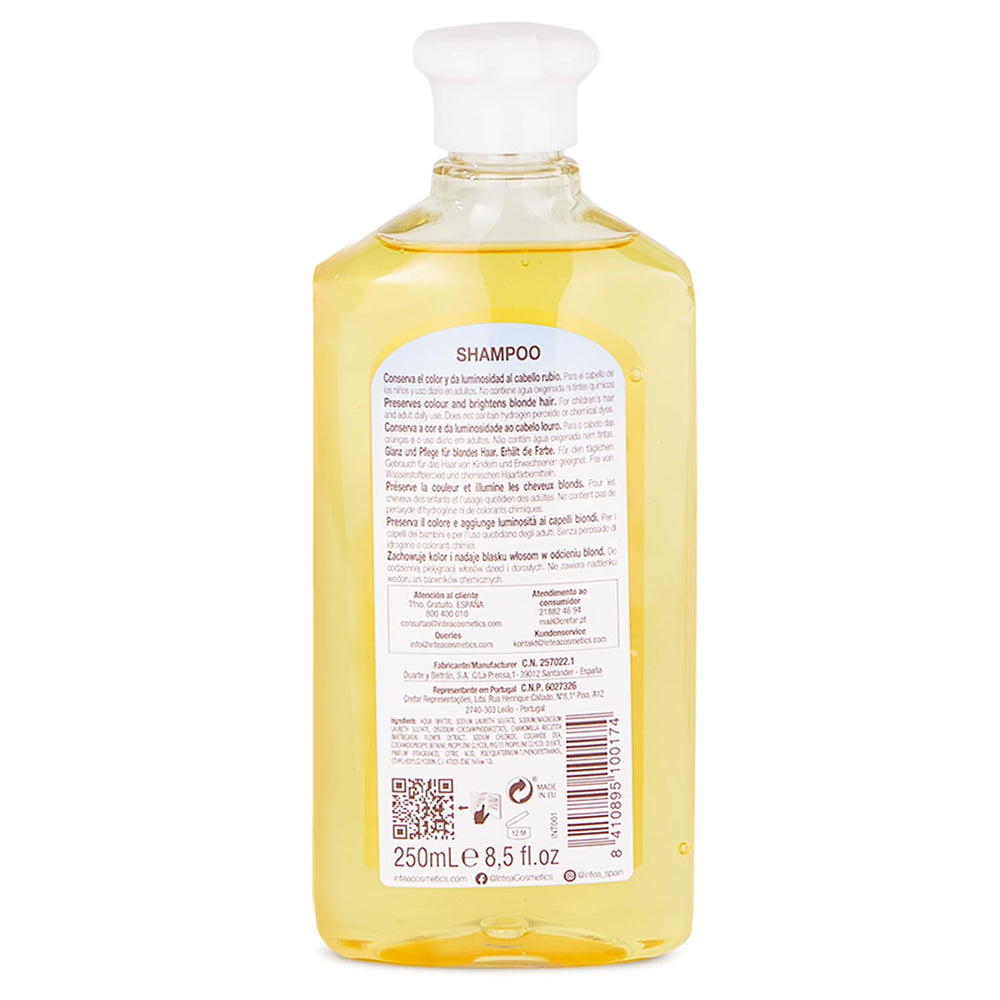 Intea Camomila Kids Shampoo para rubios, resalta reflejos.