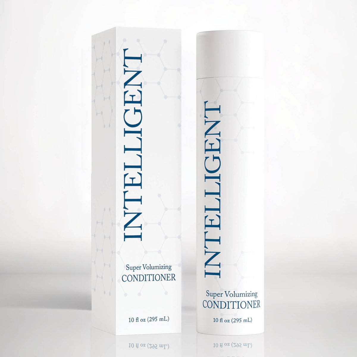 Intelligent Shop Intelligent Super Volumizing Conditioner bottle delivers lightweight moisture for fuller-looking hair.
