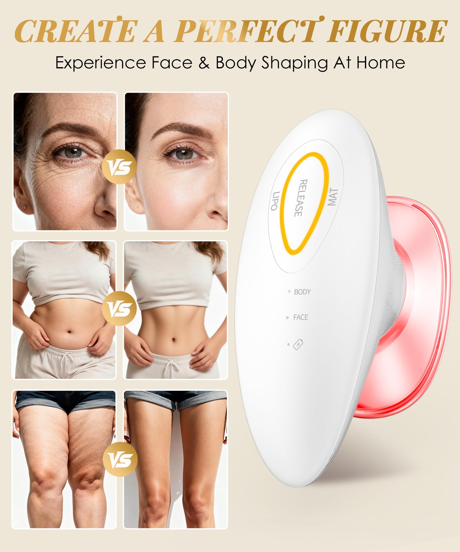 INTEO 3-in-1 Face and Body Sculpting Machine in use on the face illustrating gentle lifting and toning.