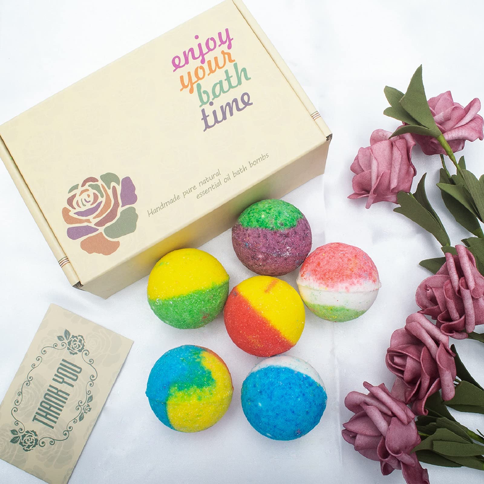 INTEYE Good Night bath bombs with lavender tones for calming relaxation.