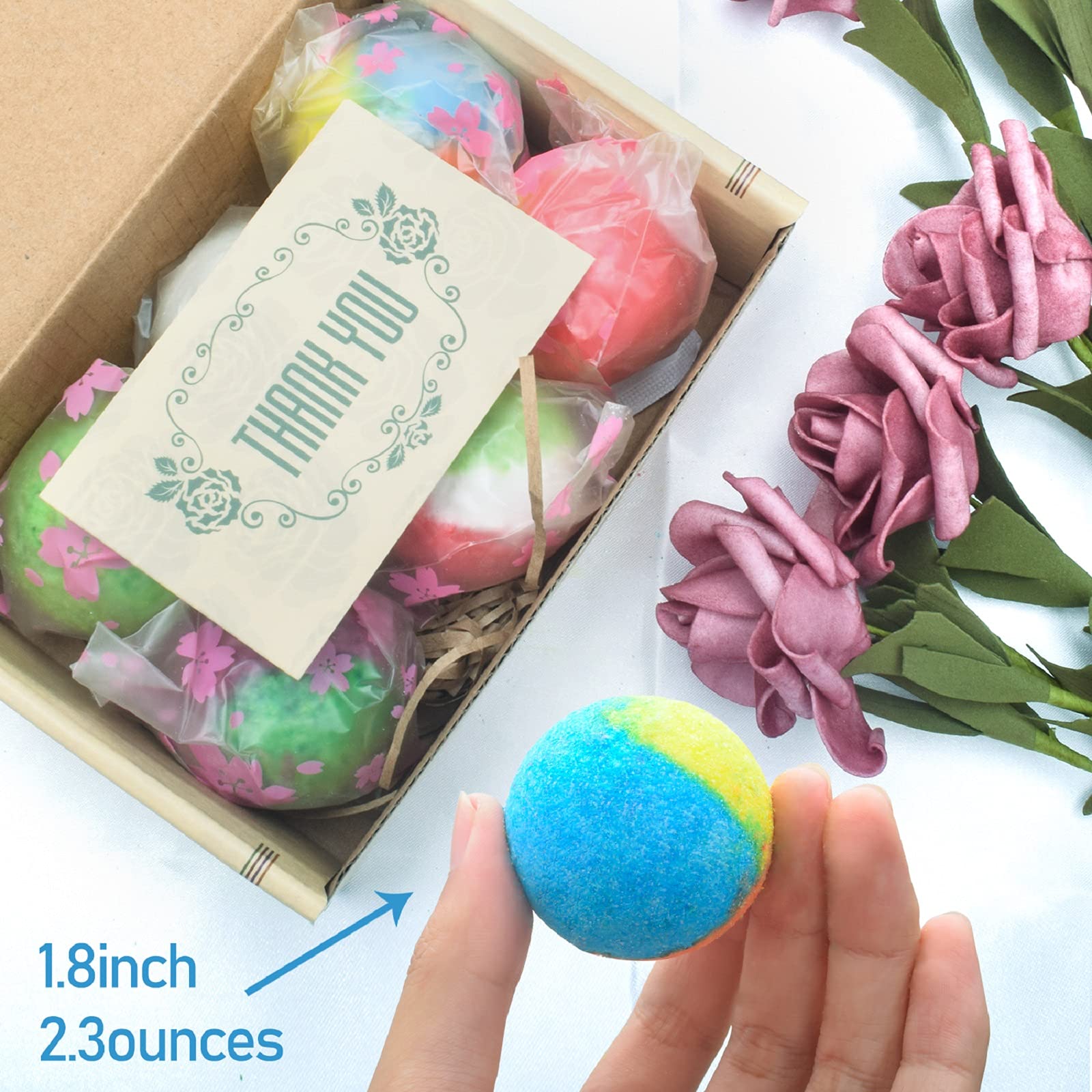 INTEYE Rainforest bath bombs with lemon notes for a zesty soak.