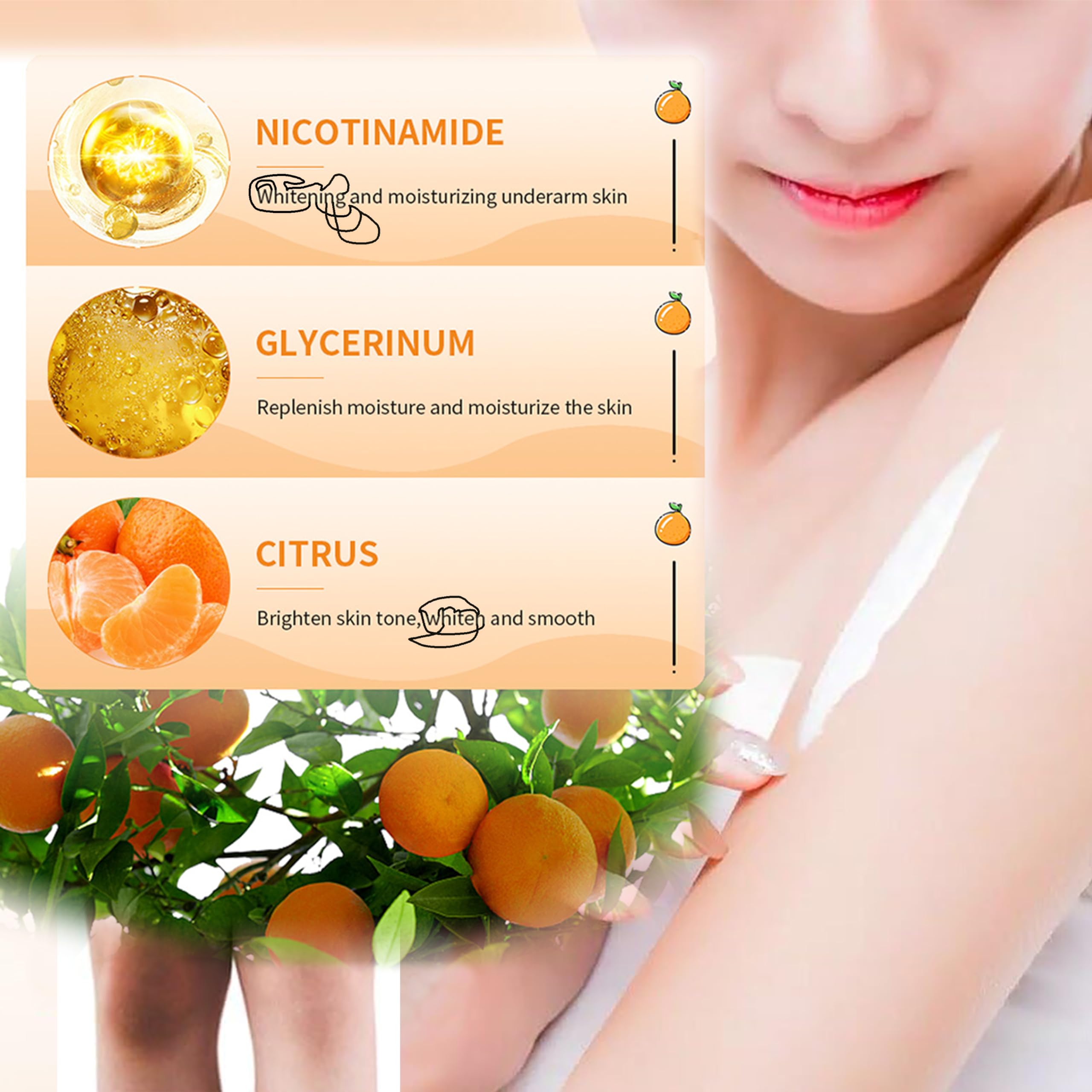 Intimate Glow Cream neck area application showing gentle care for the neck region