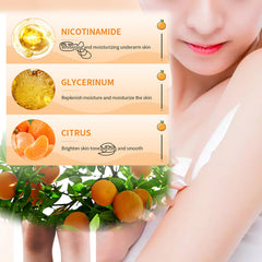 Intimate Glow Cream neck area application showing gentle care for the neck region