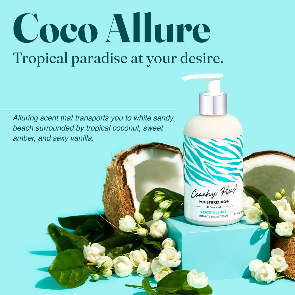 IntiMD Coochy Plus Coco Allure bikini area use promotes smoother skin and fewer pulls.