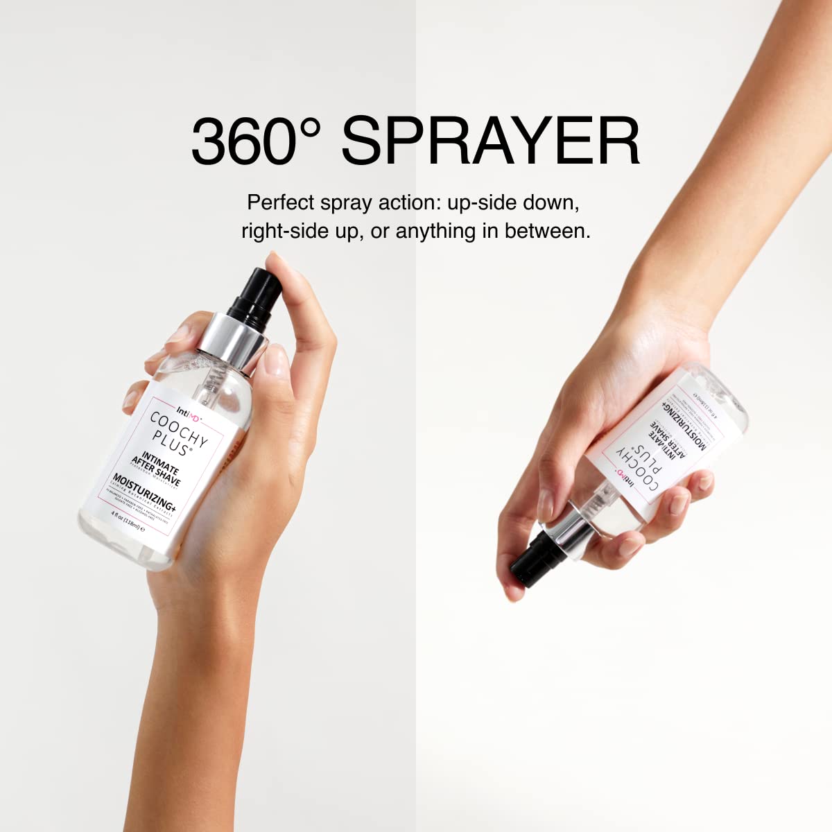 IntiMD COOCHY travel-size bottle for convenient on-the-go care.