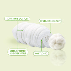 Intrinsics high-density absorption cotton coil pulls liquids away, reducing drips on clients.