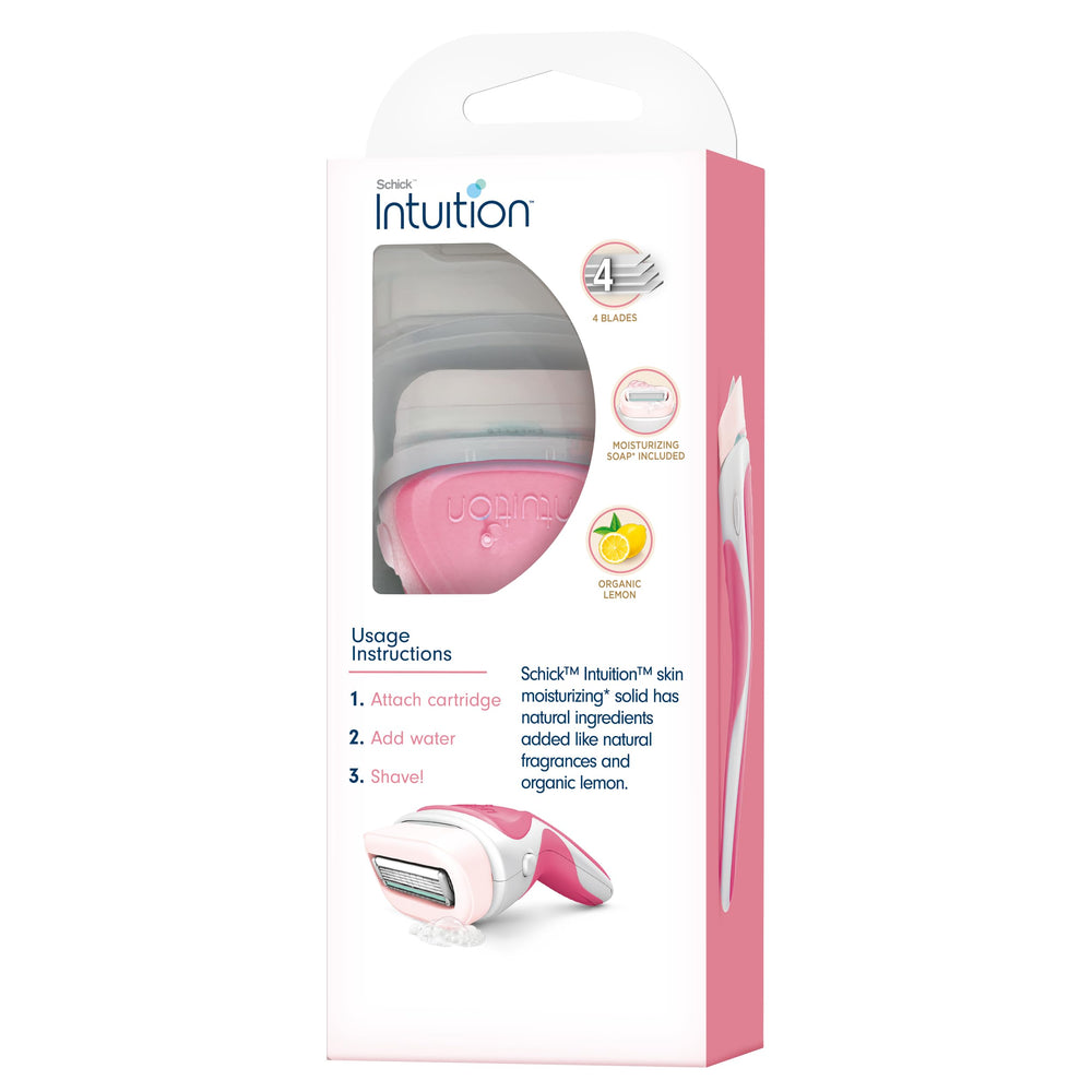 INTUITION cap and handle displayed for tidy shower storage.