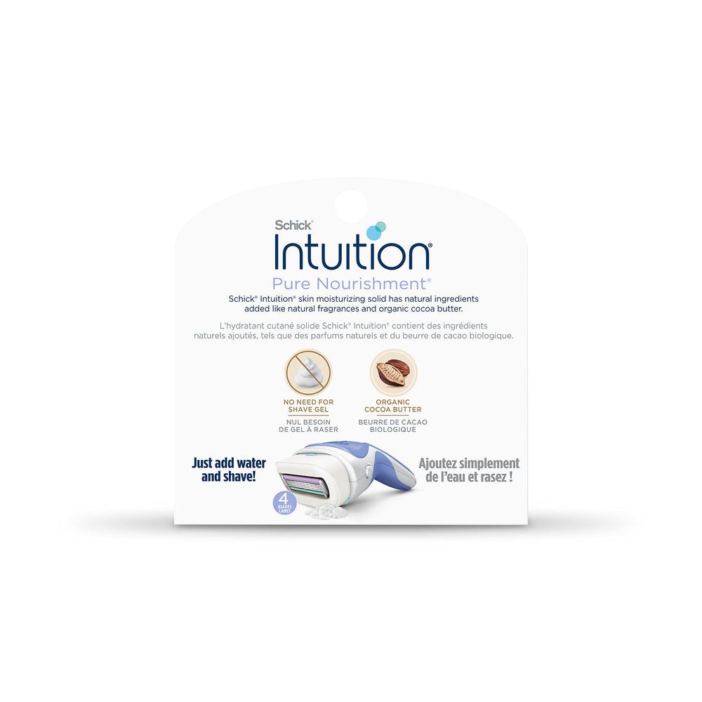 First-time shaver using INTUITION refill for nick-minimizing shave