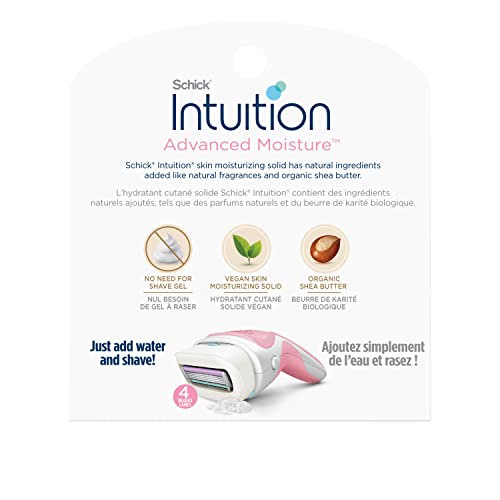 INTUITION four-blade cartridge with pivot head hugs body contours