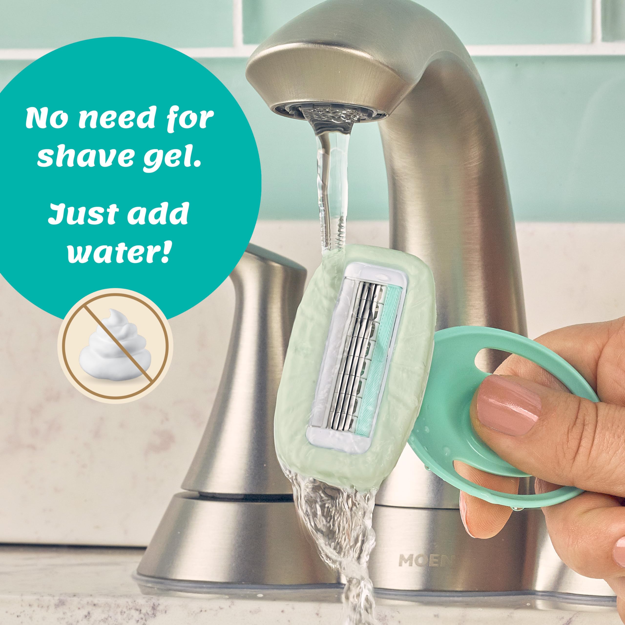 Go razor with organic aloe hints for sensitive skin.