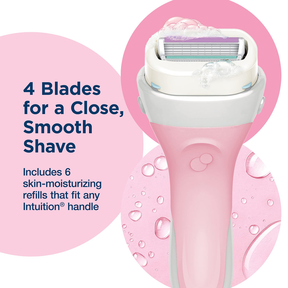 INTUITION no shaving cream needed thanks to built-in moisturizer