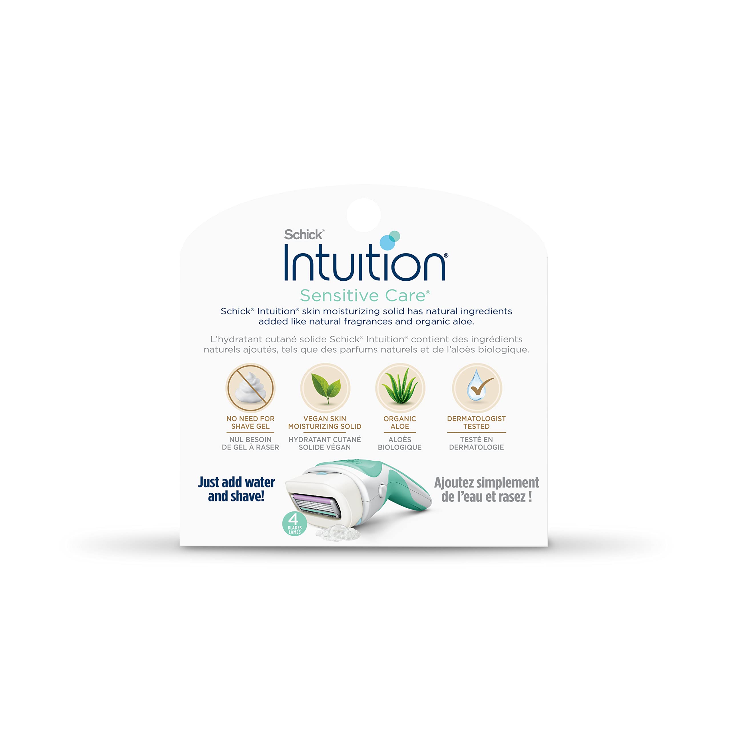 INTUITION Schick Sensitive Care refill compatible with INTUITION handles for easy swap