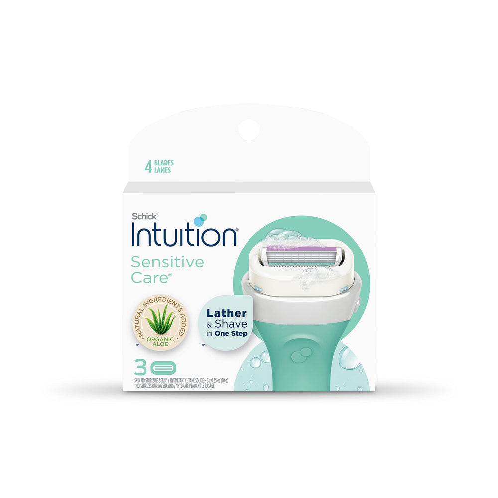INTUITION Schick Intuition Naturals razor pivoting head glides along curves for gentle shaving