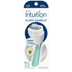 INTUITION Schick Intuition Sleek Handle close-up for ergonomic grip.