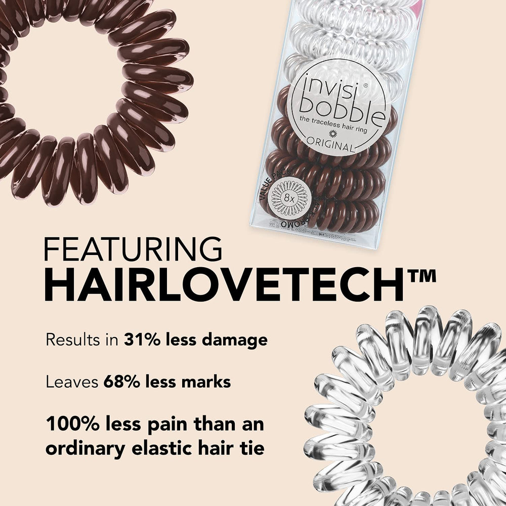Invisibobble Original on ponytail demonstrates even pressure.