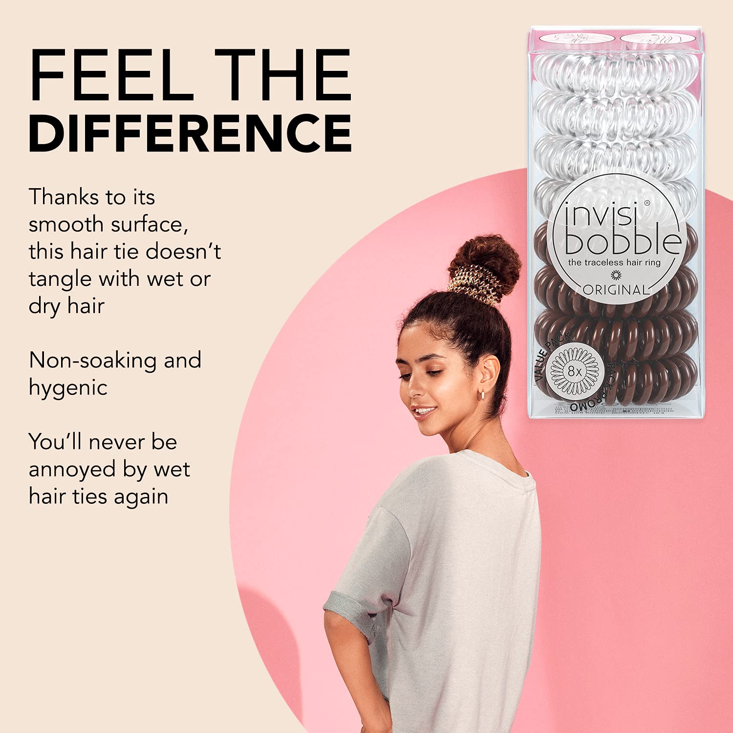 Invisibobble Original worn as bracelet, stylish daily accessory.