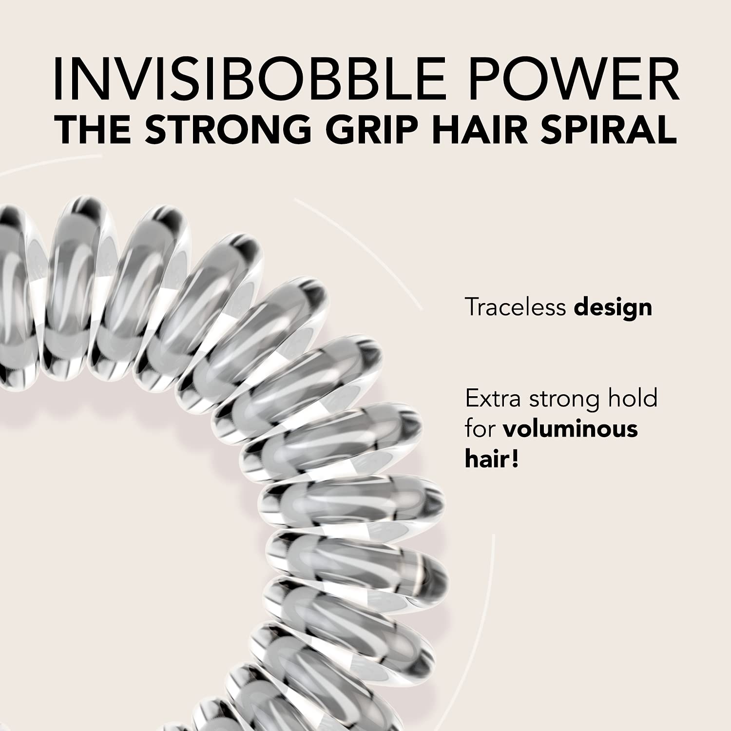 invisibobble Power Traceless espiral detalle evita tirones al peinar
