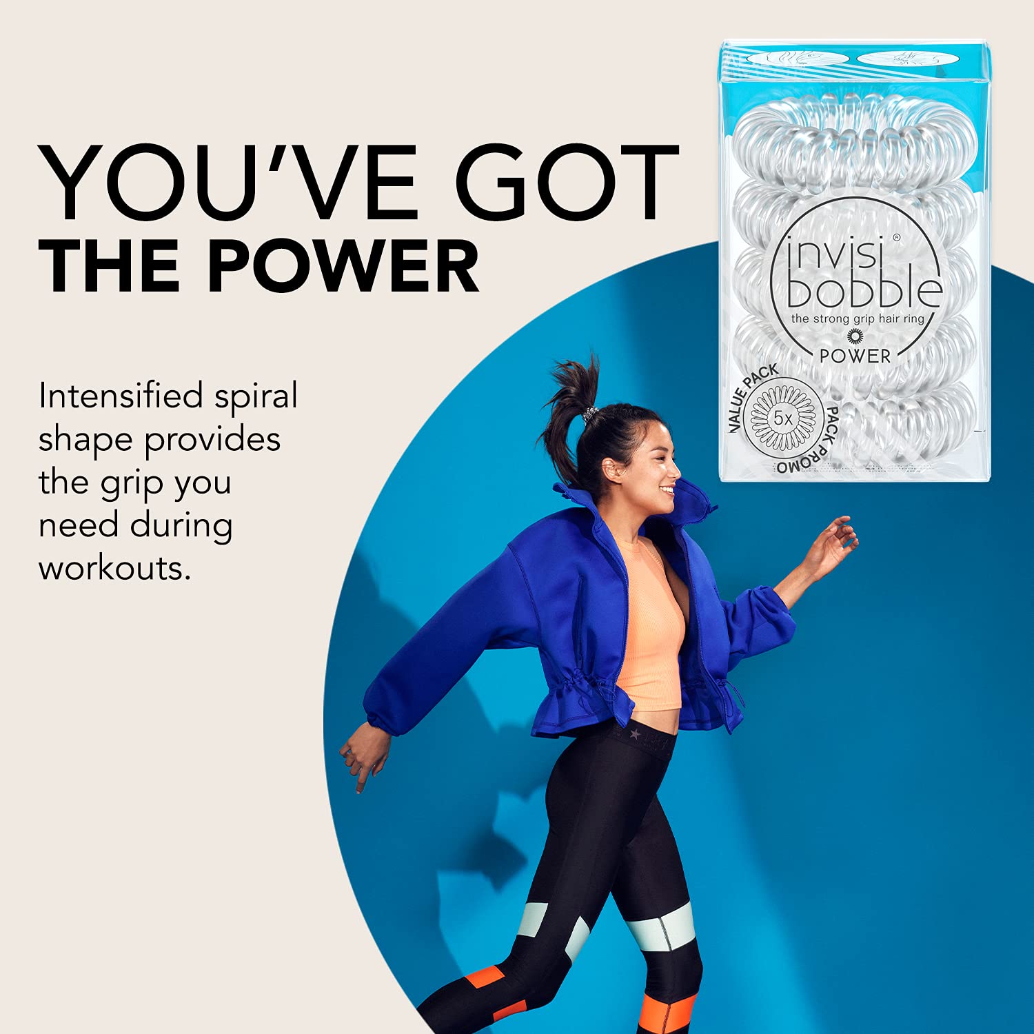 invisibobble Power Traceless uso deporte sujeción estable durante entrenos