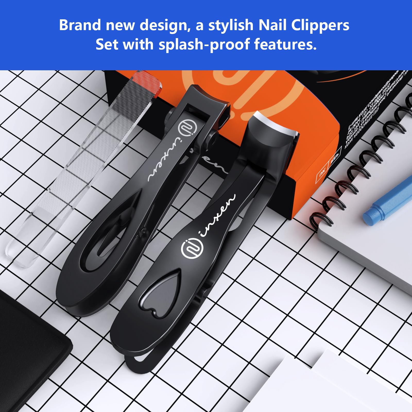 INXEN wide-opening toenail clippers easing thick nail trimming