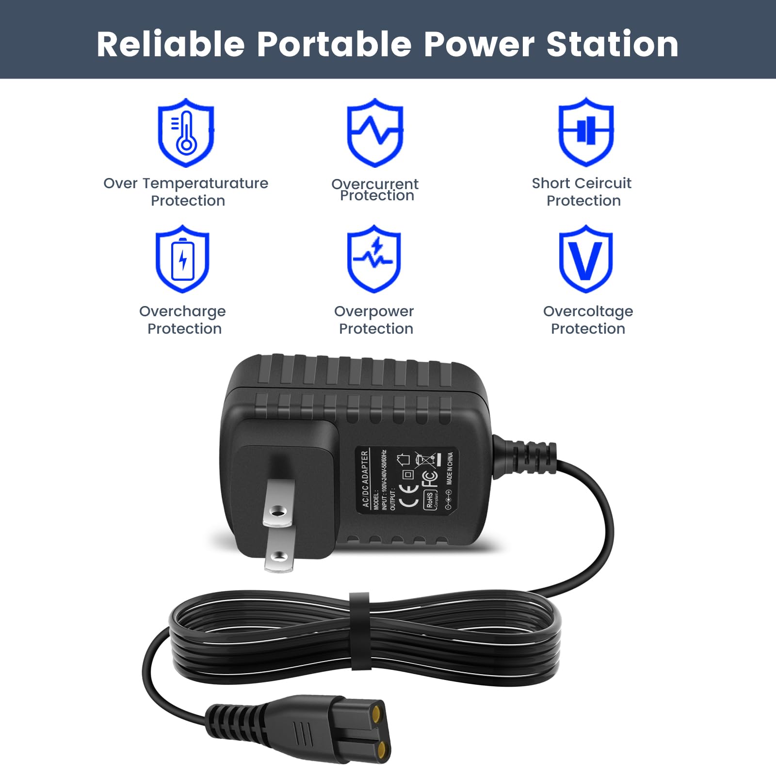 IOKOFJOA 4.5V charger for BaByliss PRO FX820, worldwide compatibility