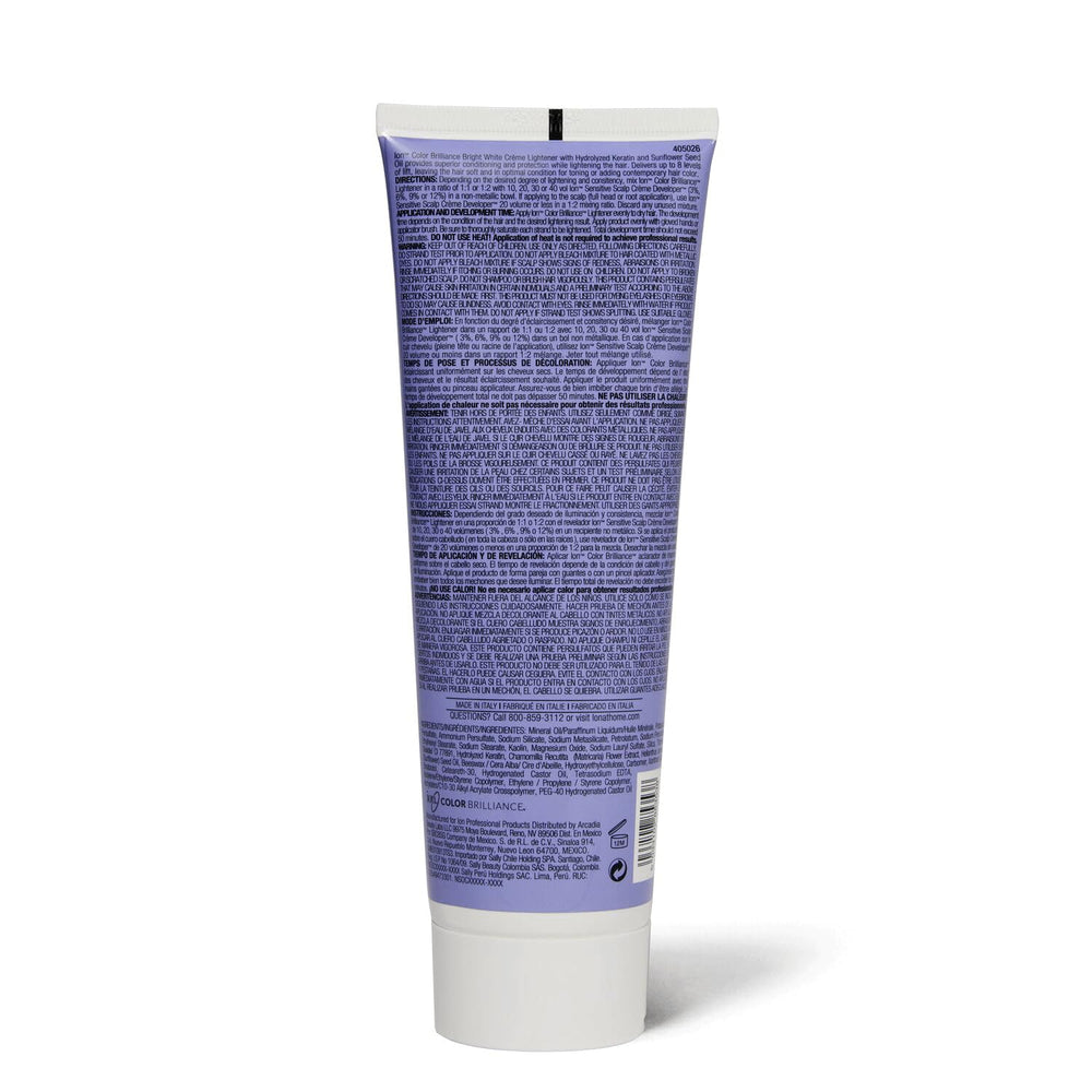 Ion Bright White Creme Lightener on-scalp mixing with 20-volume