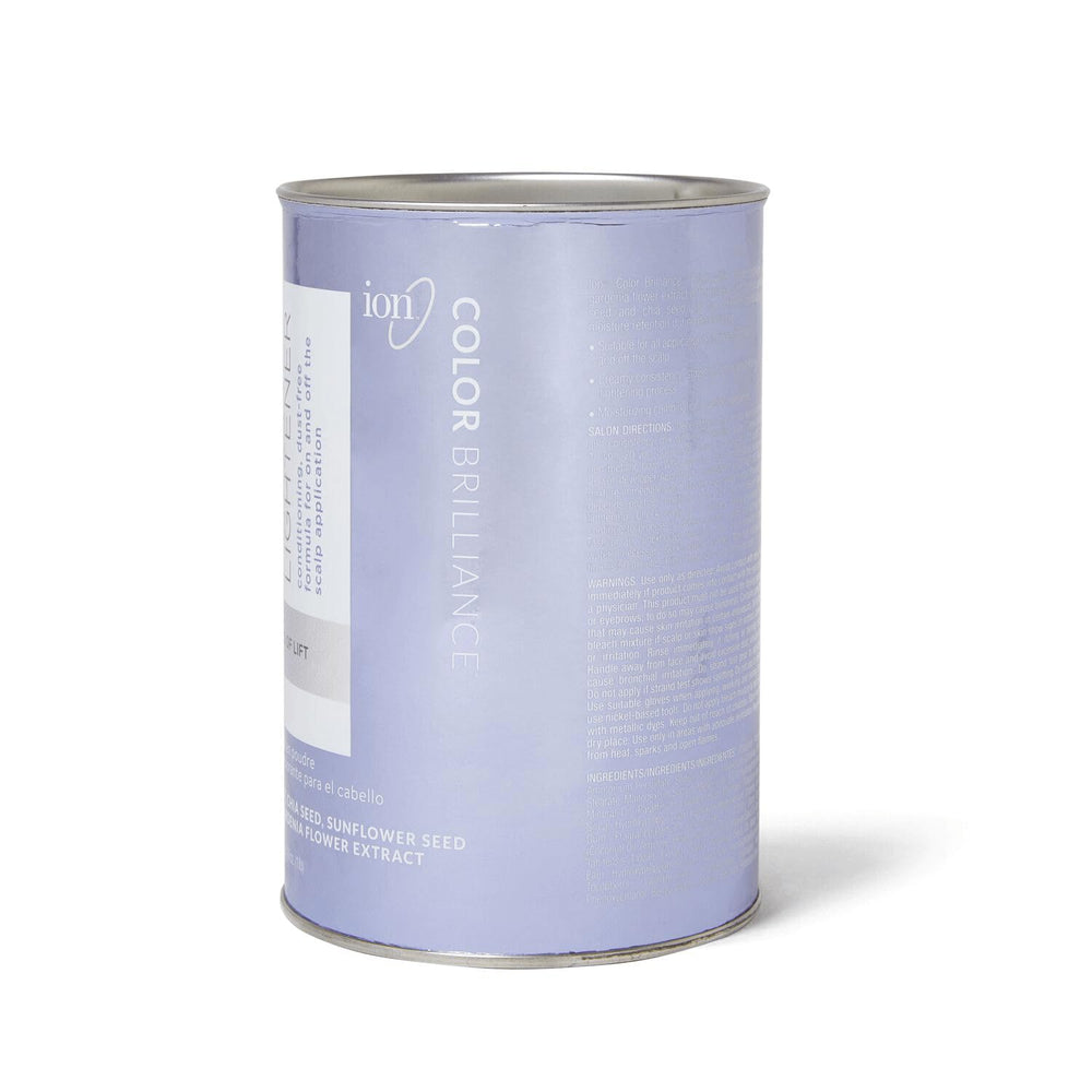 Ion Bright White Powder Lightener dust-free formula enhances comfort during lightening sessions