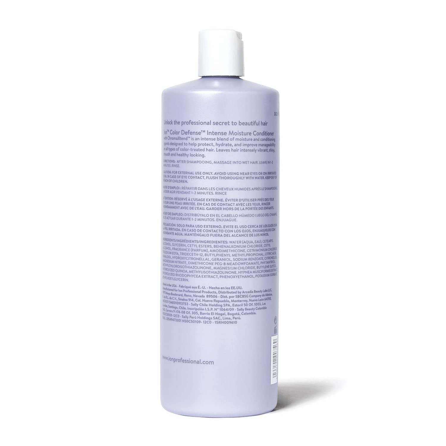 Ion defensa del color, aplicación en cabello, deja cabellos manejables y brillantes.