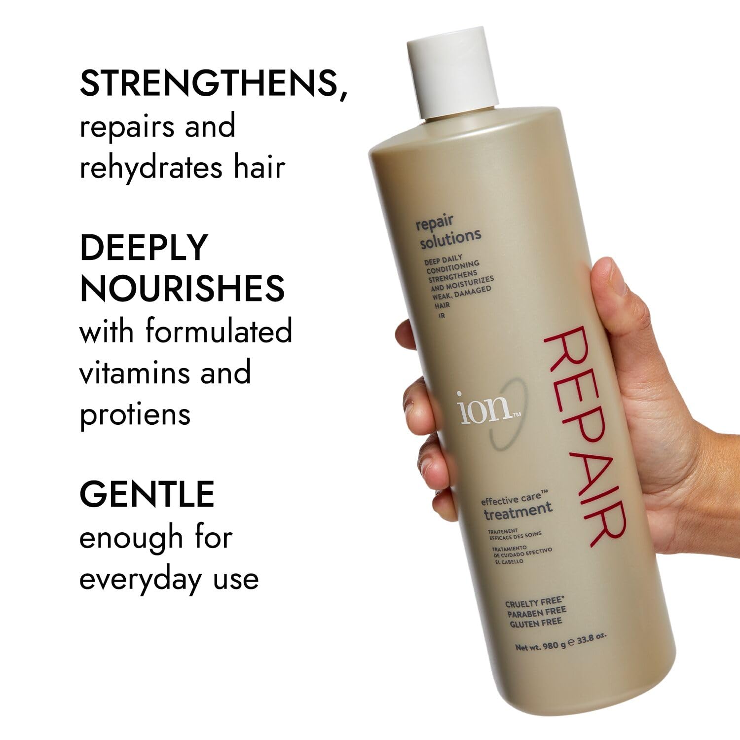 Ion Effective Care Treatment for all hair types image showing broad compatibility.