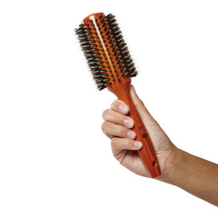 Ion Golden Wood Round Brush Large ideal for salon-ready blowouts.