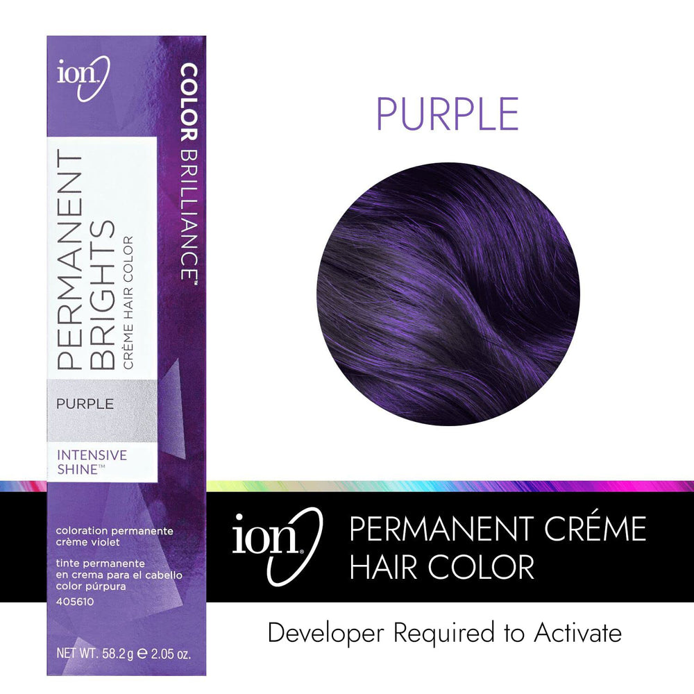 Ion Permanent Brights Purple tube for quick, even color application