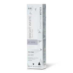 Ion Permanent Brights Creme Toner Icy White bottle for easy tone control and vegan care