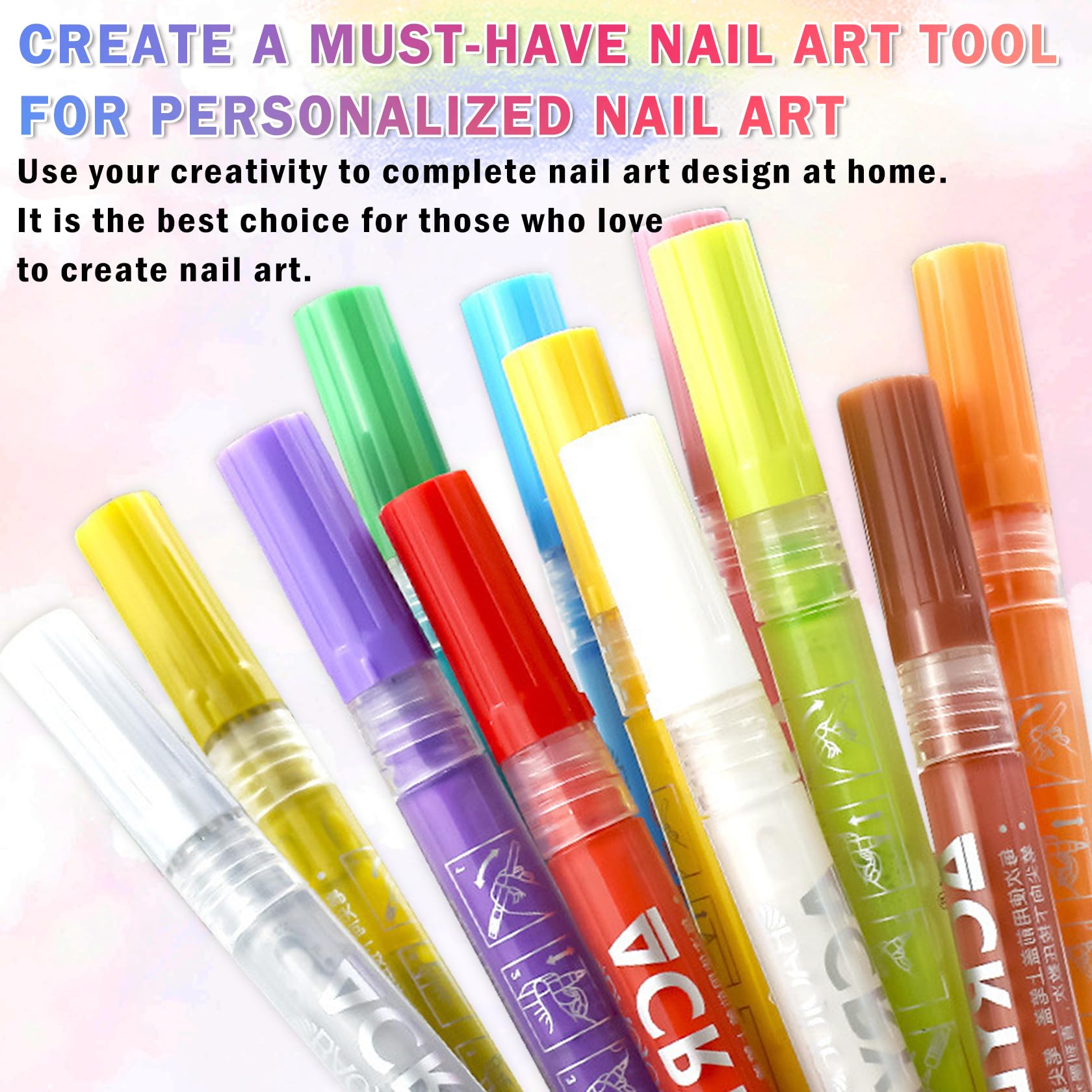 IONSGAKO Nail Art Pens Set ideal for professional salon use.