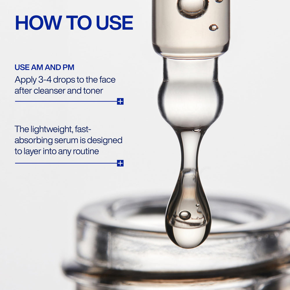 IOPE Bio-PDRN Caffeine Shot Serum massage motion on cheek suggests lift.
