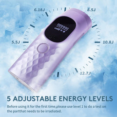 Iouniya laser hair removal side view showing compact, portable design.