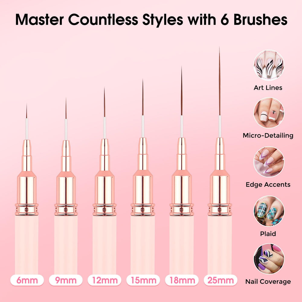 Ipencillo liner brush bristles close-up reveal fine, hair-like precision for smooth lines.