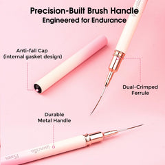 Ipencillo liner brush cap with gasket protects bristles during storage.