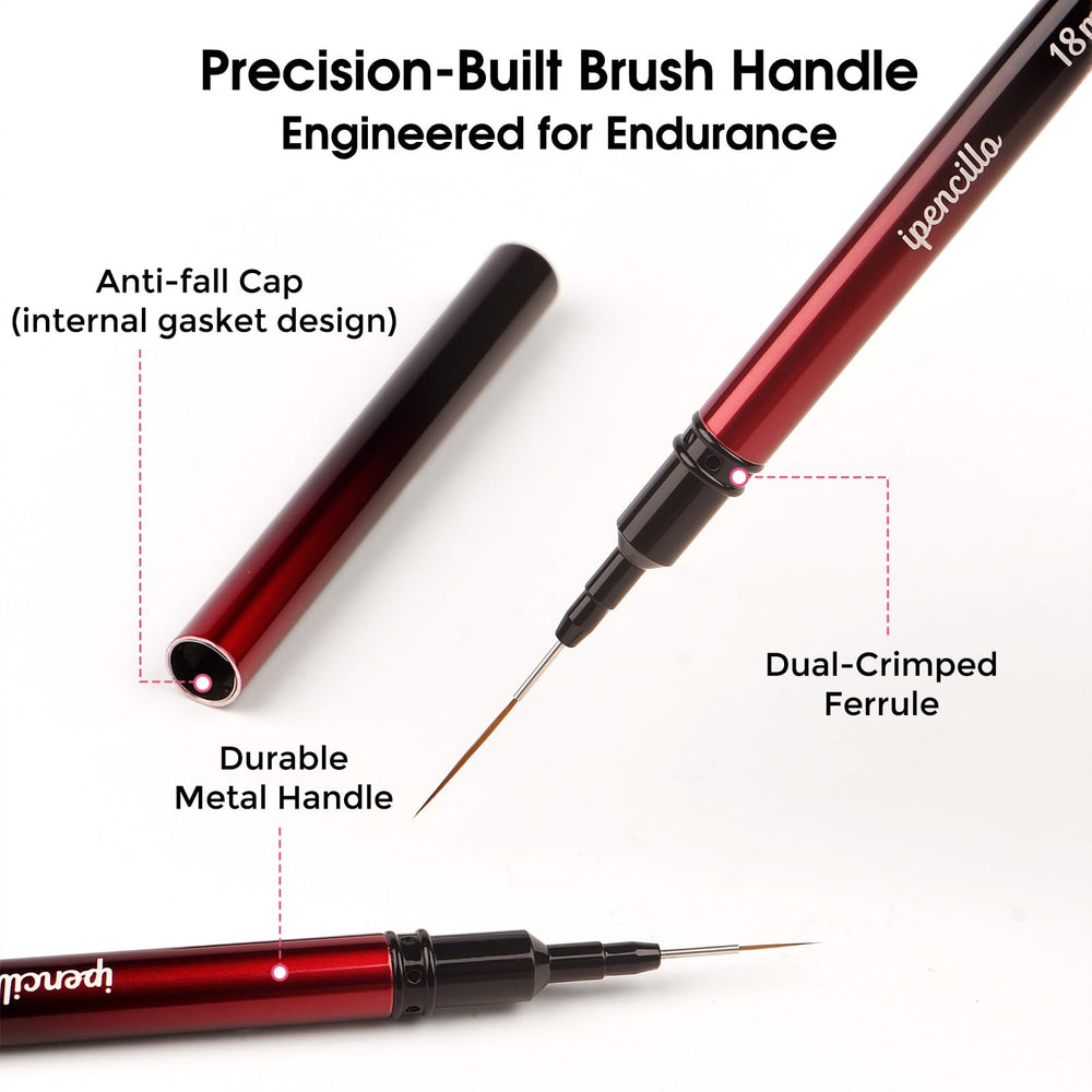 IPENCILLO Ipencillo 15mm nail art brush for larger decorative lines and plaid details