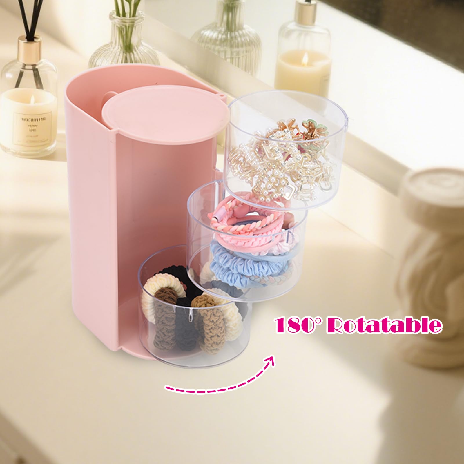 IPENP Pink adjustable dividers keep items upright and untangled.