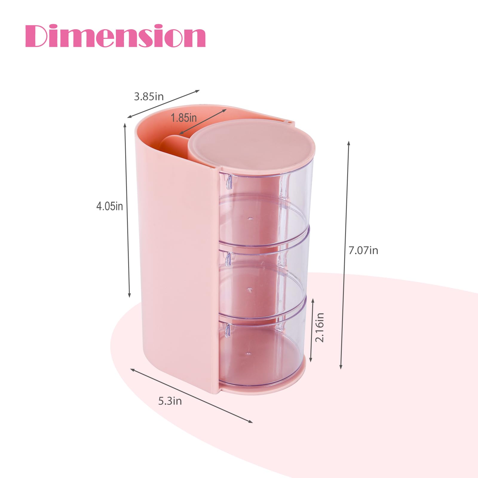IPENP Pink multi-function organizer top view shows space-saving tool storage.