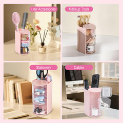 IPENP Pink tall mini tower demonstrates compact dimensions for small vanities.