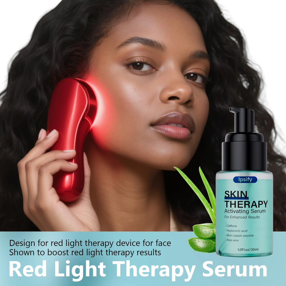 Ipsify serum activación luz roja aloe para calma e hidratación de la piel