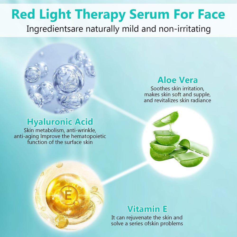 Ipsify serum activación luz roja contiene vitamina E y ácido hialurónico