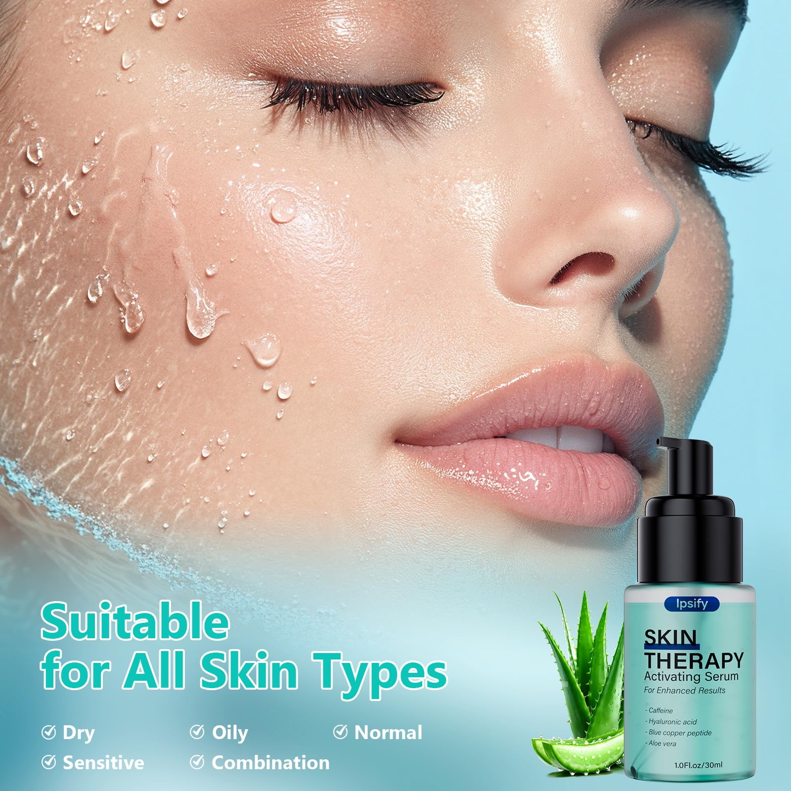 Ipsify serum activación luz roja vitamina E para nutrición suave