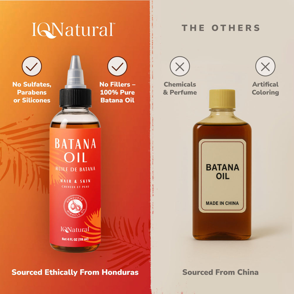 IQNATURAL Batana Oil, aplicación en cuero cabelludo para nutrición localizada.