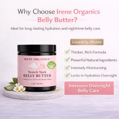 Irene Organics Belly Butter calendula calming for dry, itchy skin