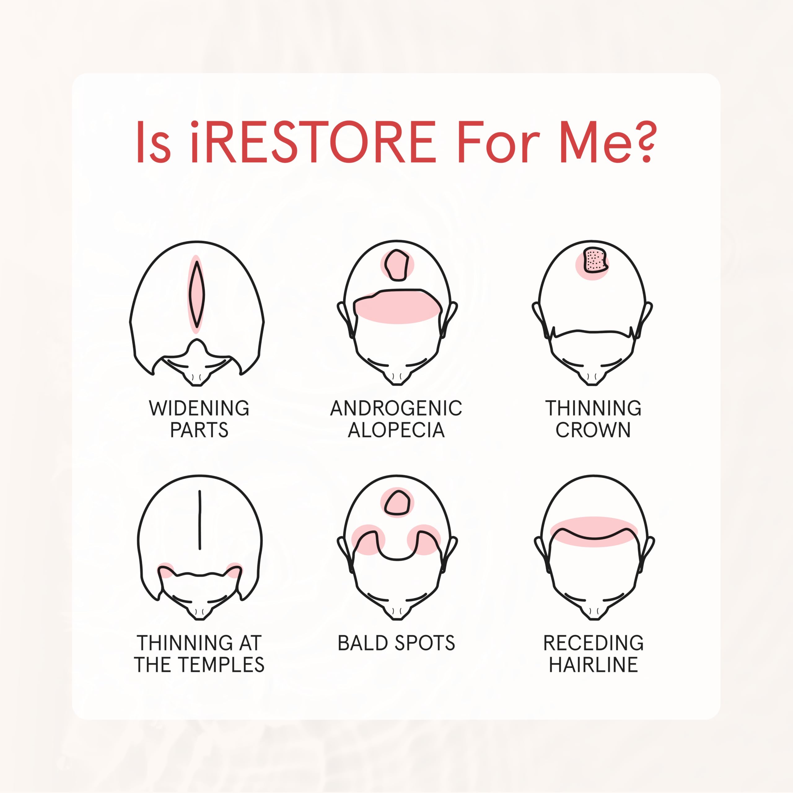 iRestore hair strands appear volumized with added shine.
